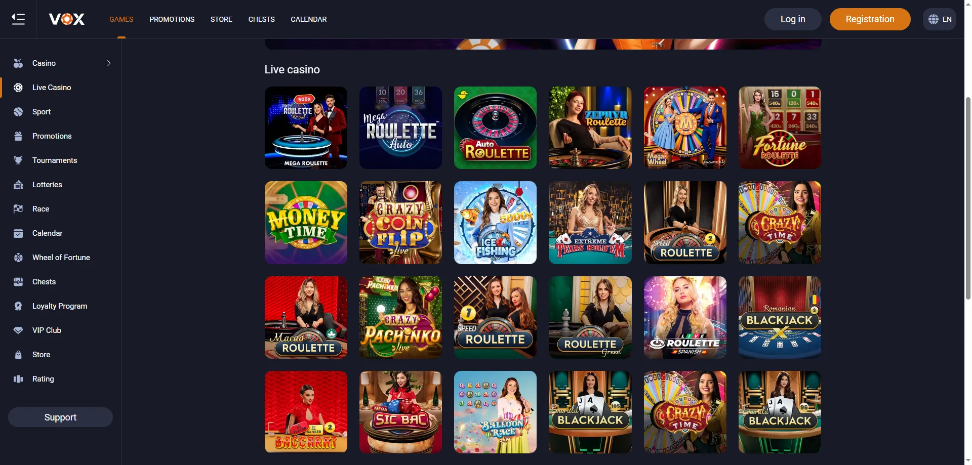 Vox Casino Slovakia prehľad &ndash; uv&iacute;tacia str&aacute;nka online kas&iacute;na